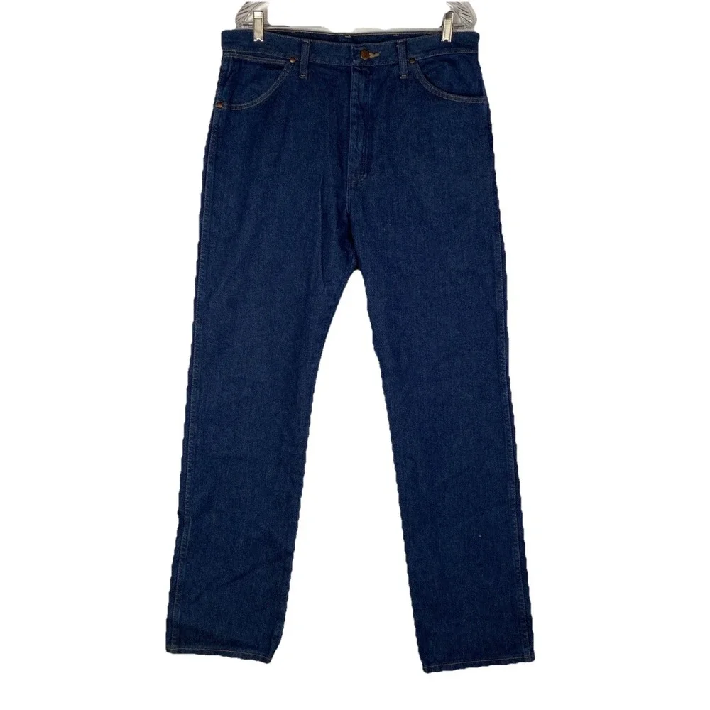 Wrangler‎ Jeans Mens 35x34 Blue Cotton Denim Western Cowboy Rodeo